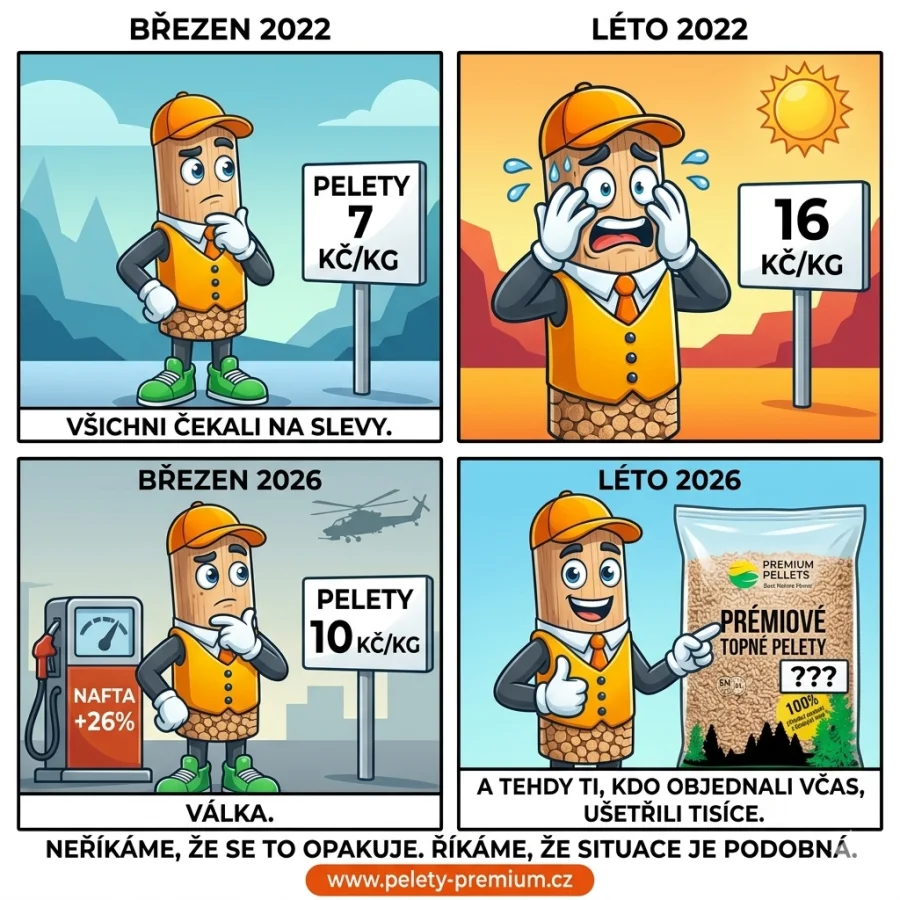 Topík komiks: objednejte pelety včas