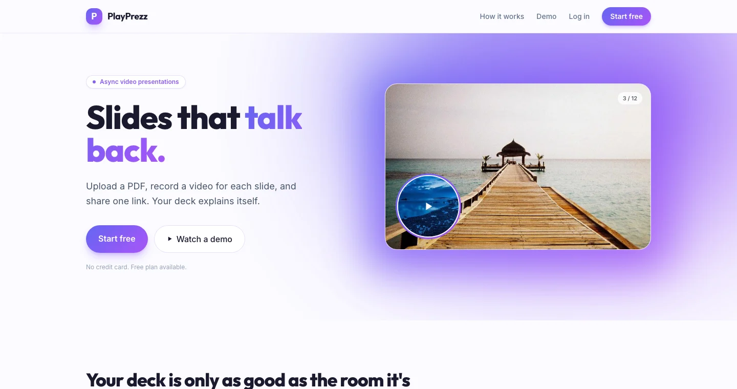 PlayPrezz · slides that talk back